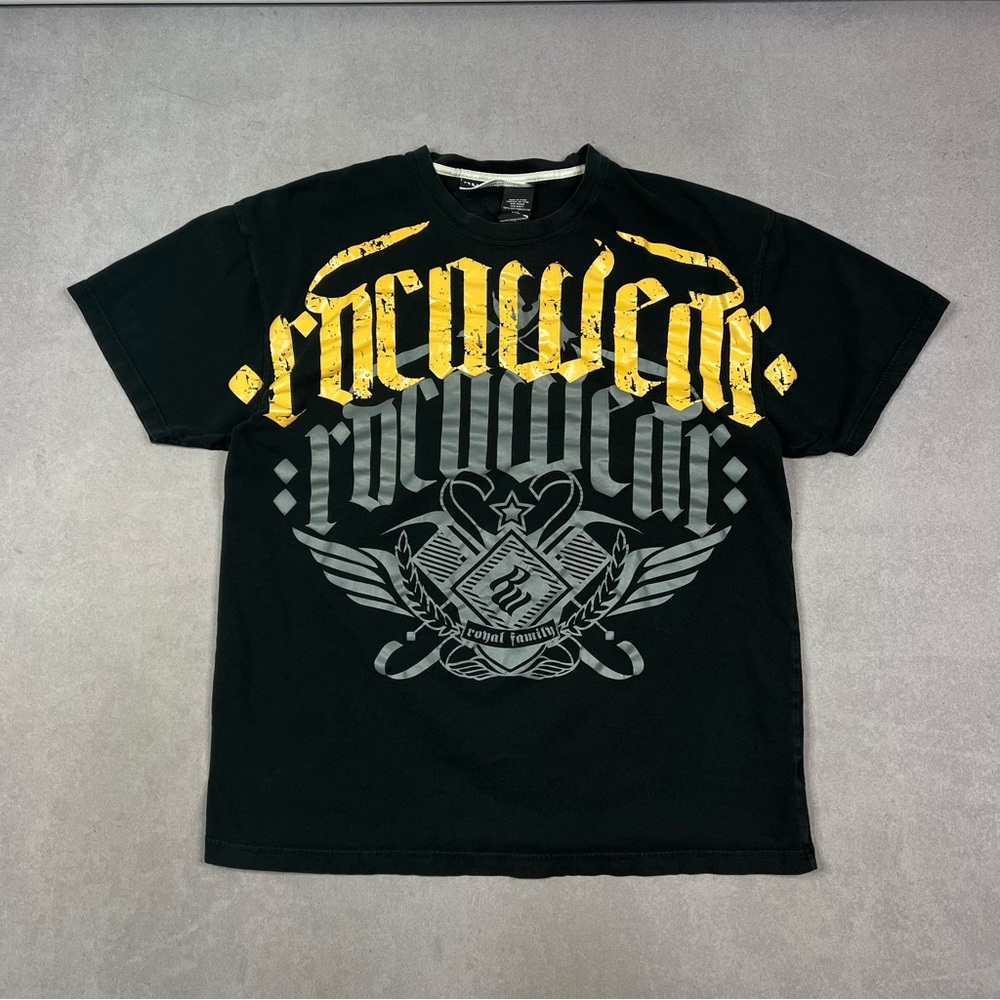 Rocawear Black Graphic T-Shirt Y2K
